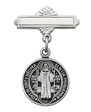Rosario de cuentas chapadas en cobre con medalla de San Benito