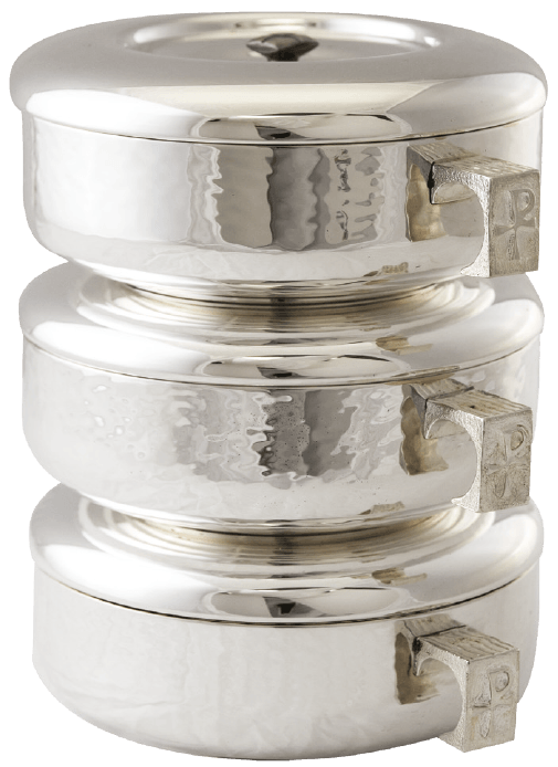 Brite Star Hammered Stacking Ciboria Set, 825 Hosts