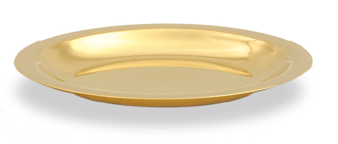 8-Inch Dish Paten, 24K Gold Plated, 135 Hosts