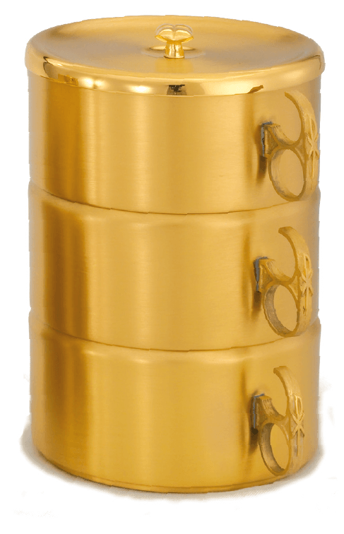 24K Gold Satin-Finish Stacking Ciboria Set, 750 Hosts