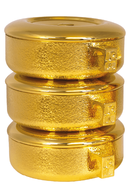 24K Gold Talon-Texture Stacking Ciboria Set, 825 Hosts