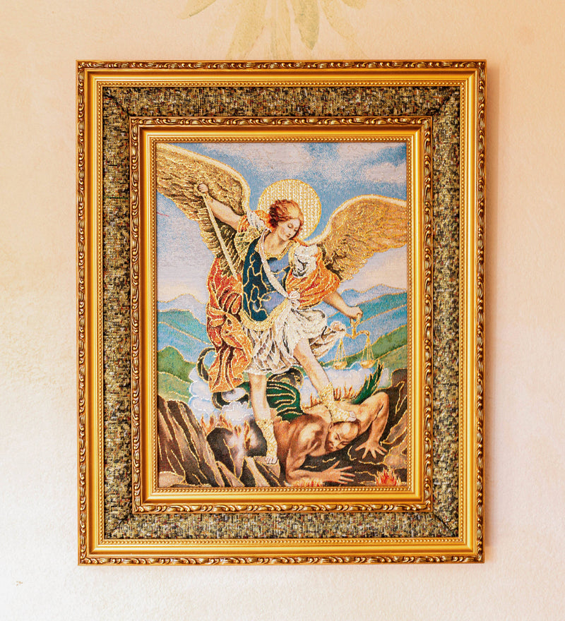 St. Michael The Archangel Double Padded Framed Image