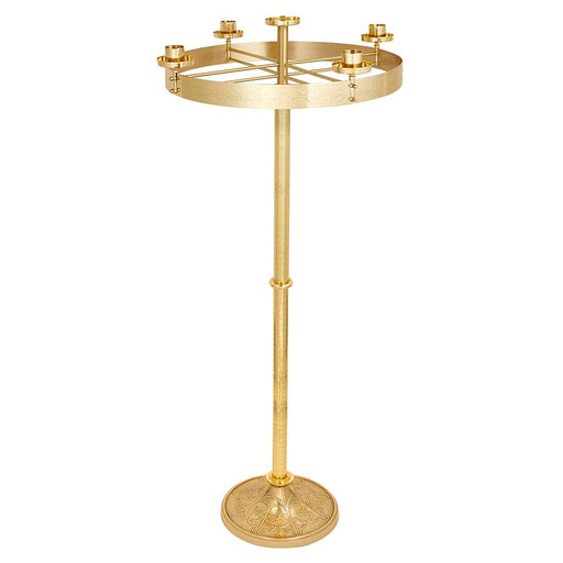 48" H Polished Brass Siena Series Floor Advent Wreath