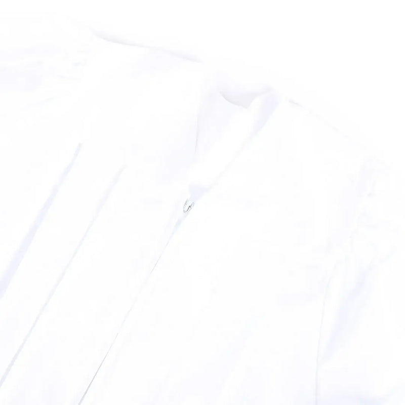 Baptismal Gown Box Pleat White XL - Poly - Weighted