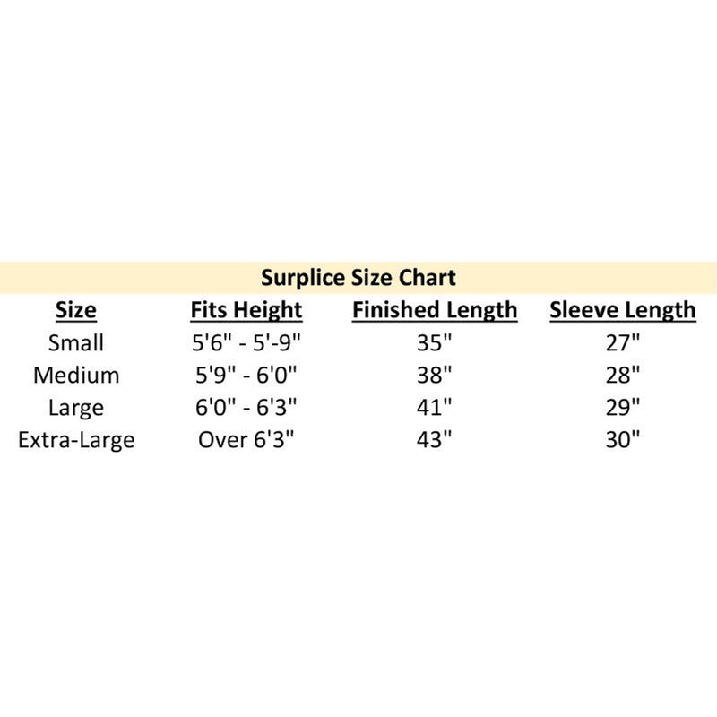 Eyelet Edged with Embroidered Cross Surplice