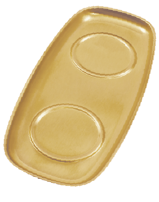 Solid Brass Rectangular Tray, 9-1/2 x 6 Inches