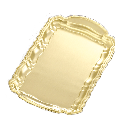 Solid Brass Plain Tray, 10-1/2 x 5-1/2 Inches