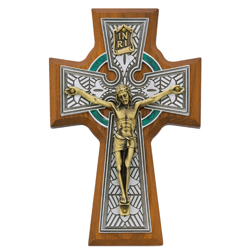 5 1/2" Walnut Celtic Crucifix
