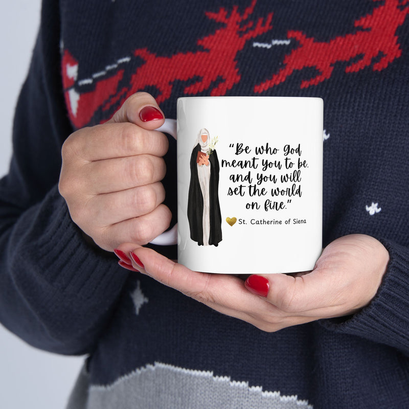 "Be Who God Meant You to Be" Catholic Coffee Mug