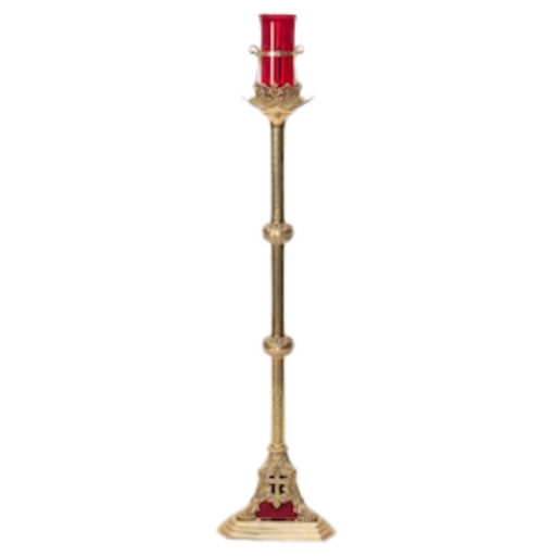 54" Traditional Style Church Standing Sanctuary Lamp in Solid Brass