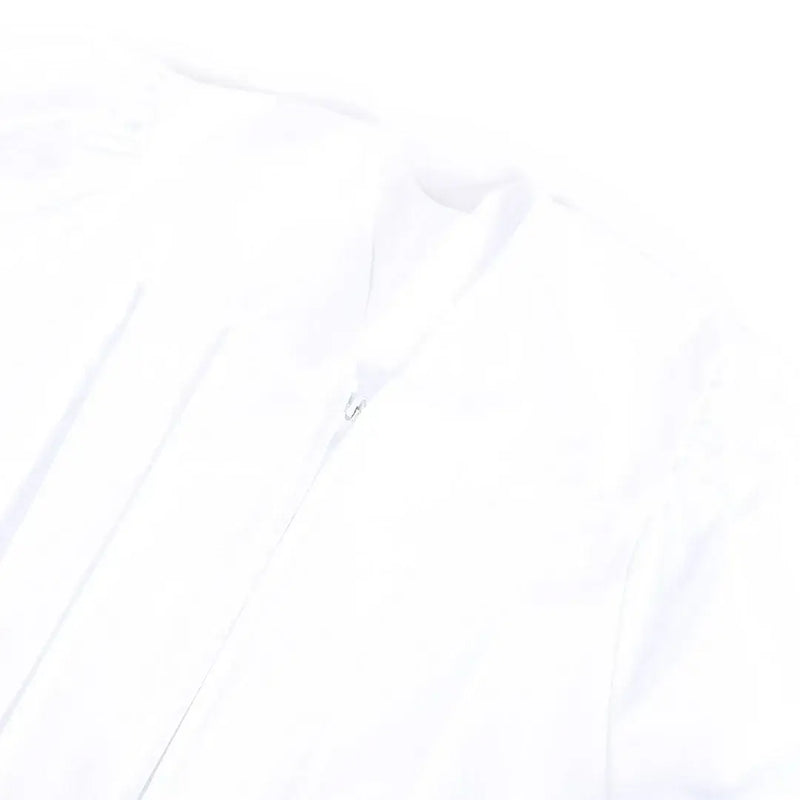 Baptismal Gown Box Pleat White Med - Poly - Weighted
