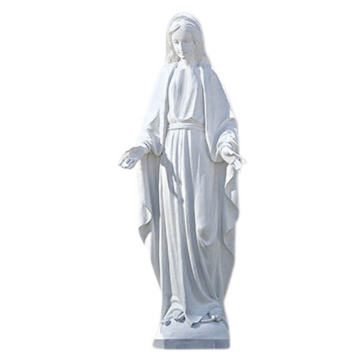 58" H Our Lady of Grace White Statue