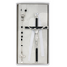 5" Black Enamel Communion Crucifix with Rosary
