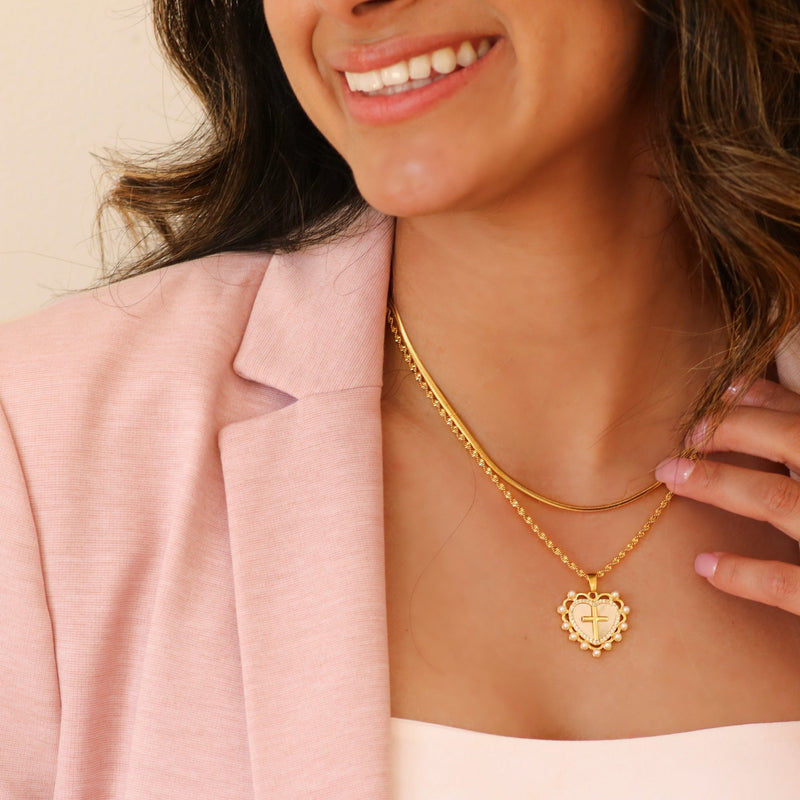 God is Love Necklace in Gold & Silver