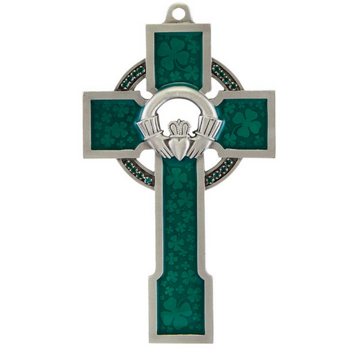 Claddagh Celtic Cross with Green Shamrock Design Claddagh Celtic Cross Claddagh Cross Claddagh Shamrock Celtic Cross
