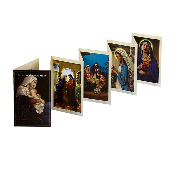 5" H Pocket Prayer Folder - Madonna & Child -12 Pieces Per Package