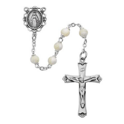 5mm Genuine Mother of Pearl Bead Rosary