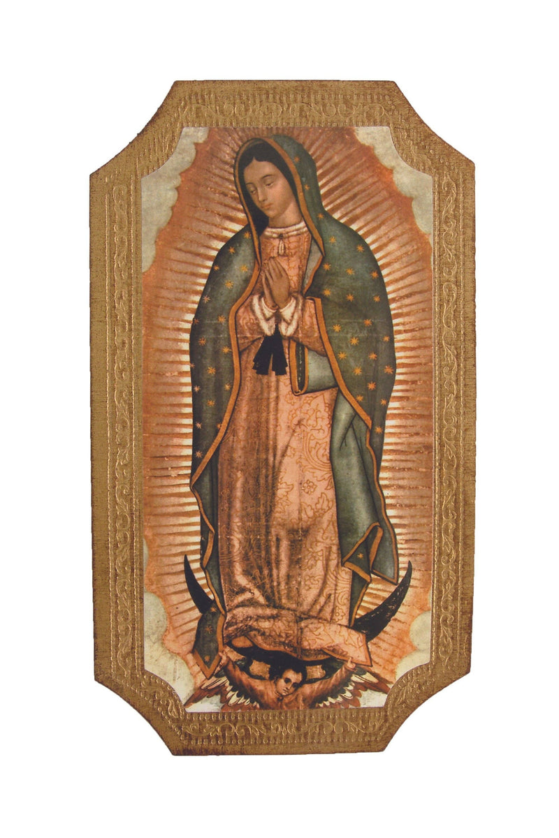 5x9" Our Lady of Guadalupe Florentine Plaque 