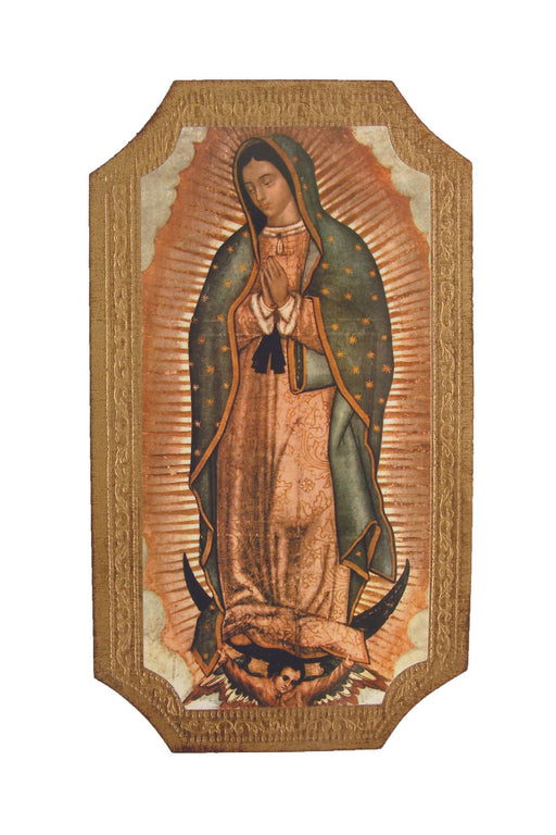 5x9" Our Lady of Guadalupe Florentine Plaque 