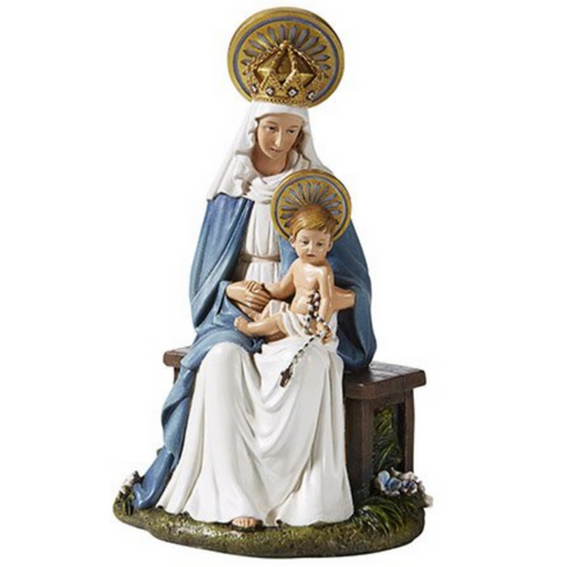 6.375" H Seated Madonna & Child Statue
