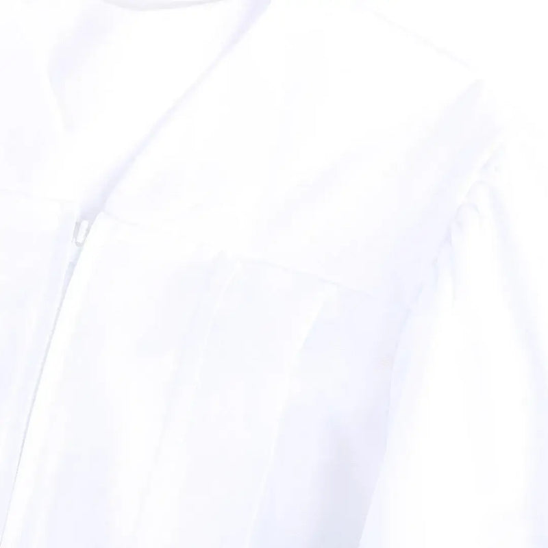 Baptismal Gown Box Pleat White Sm - Poly - Weighted