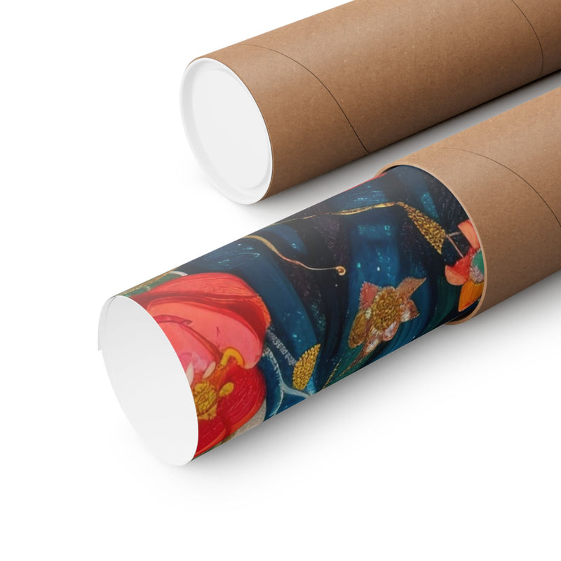 Matte Vertical Posters - Floral Mary Illustration for Spiritual Decor