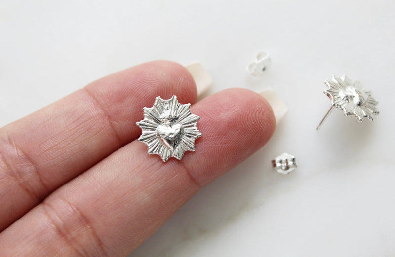 Sacred Heart Earrings *Made to Order*