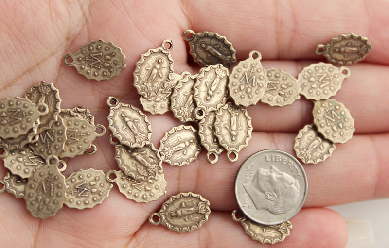 Miraculous Medal Necklace #7 in Bronze