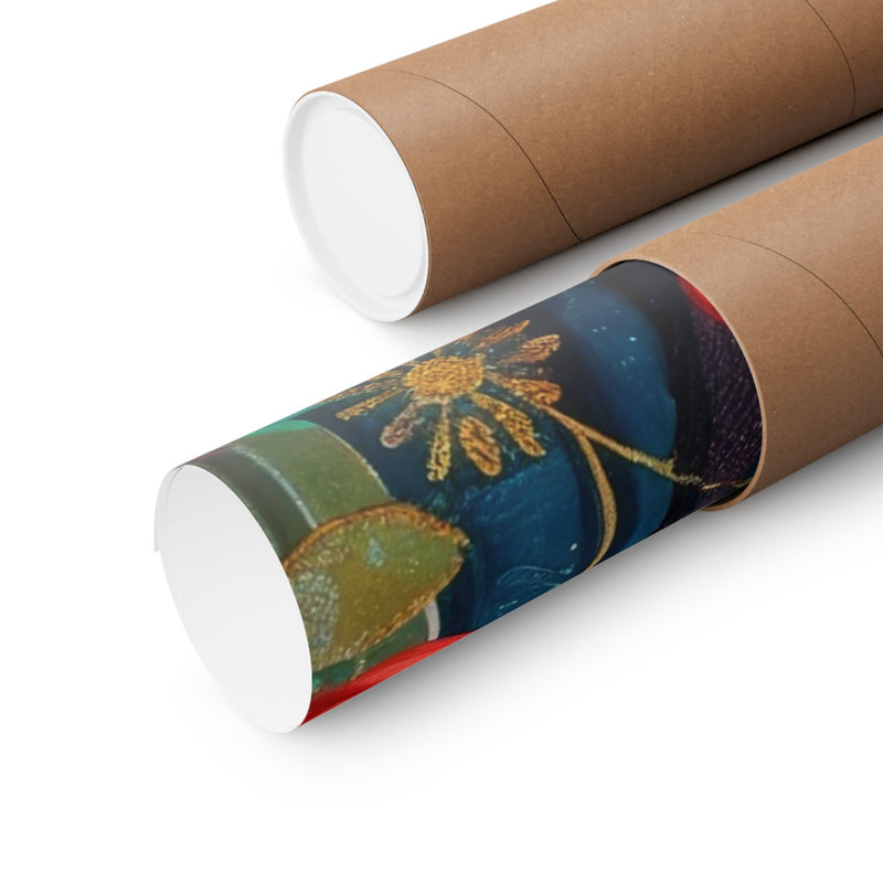 Matte Vertical Posters - Floral Mary Illustration for Spiritual Decor