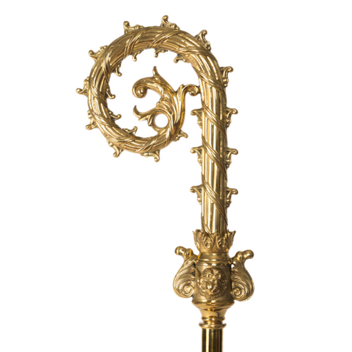 69 Solid Polished Brass and Lacquered Bishop Crosier