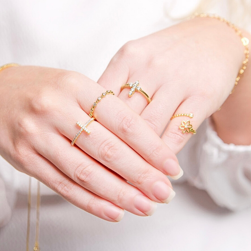 New Covenant Ring- Gold Vermeil & Sterling Silver