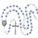 6mm Blue Flower Ceramic Miraculous Medal Communion Rosary
