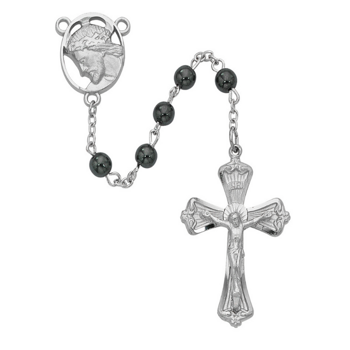 6mm Genuine Hematite Bead Rosary