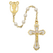 6mm Gold Plated Pearl Bead Rosary