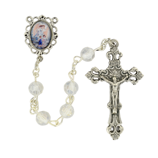 6mm Guardian Angel Crystal Rosary