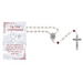 6mm Pearl Beads Holy Spirit Rosary with Confirmation Prayer Card