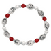 6mm Red and Pearl Divine Mercy Bracelet