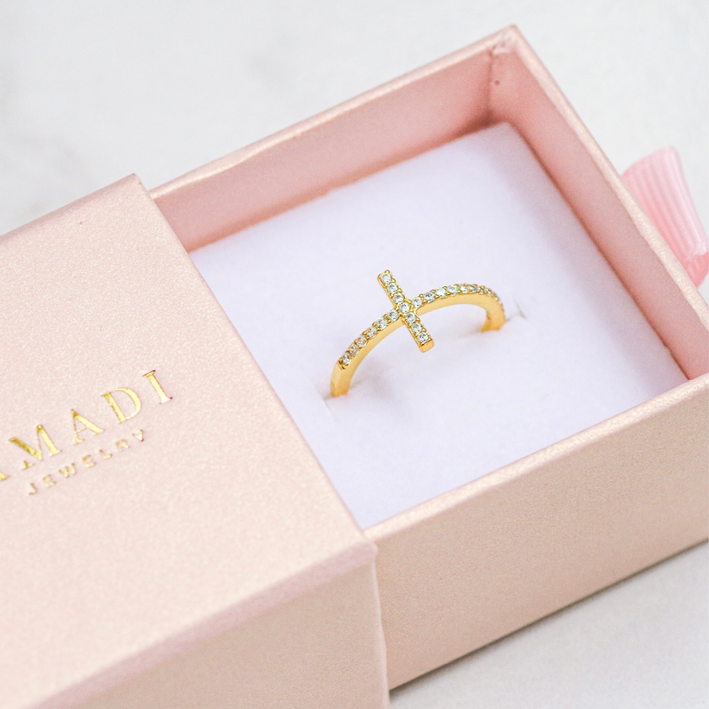 New Covenant Ring- Gold Vermeil & Sterling Silver