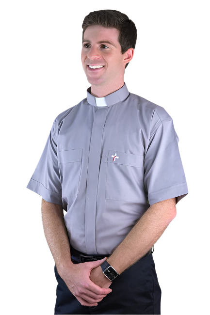 7400 Deacon Grey Short Sleeve Tab Shirt – Classic Fit, Ultra Comfort, & Easy Care