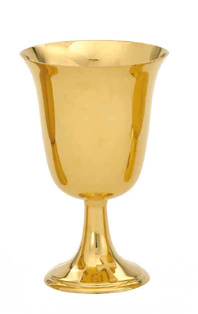11 oz Gold-Plated Communion Cup with Cross Accent