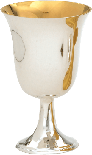 11 oz Silver-Plated Communion Cup with Silver-Ox Cross