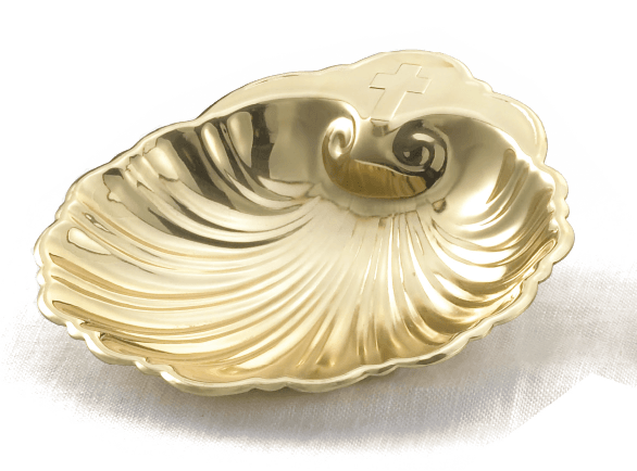 Brass Baptismal Shell, 5 Inch