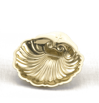 Brass Baptismal Shell, 3 Inch