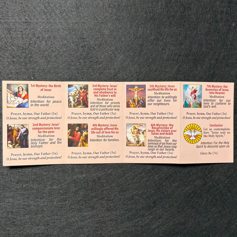 Jesus Rosary Prayer Card Pamphlet