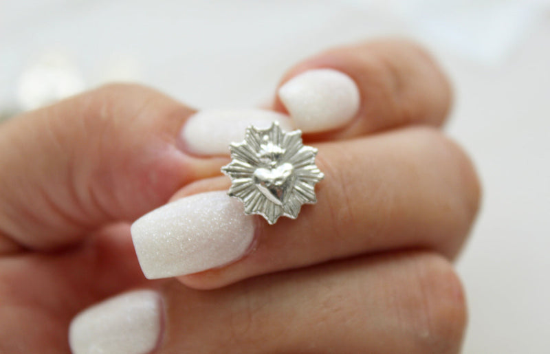 Sacred Heart Earrings *Made to Order*