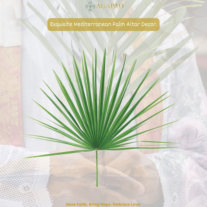 Fresh Palm Altar Decor - Mediterranean Palm - (Bag of 8)