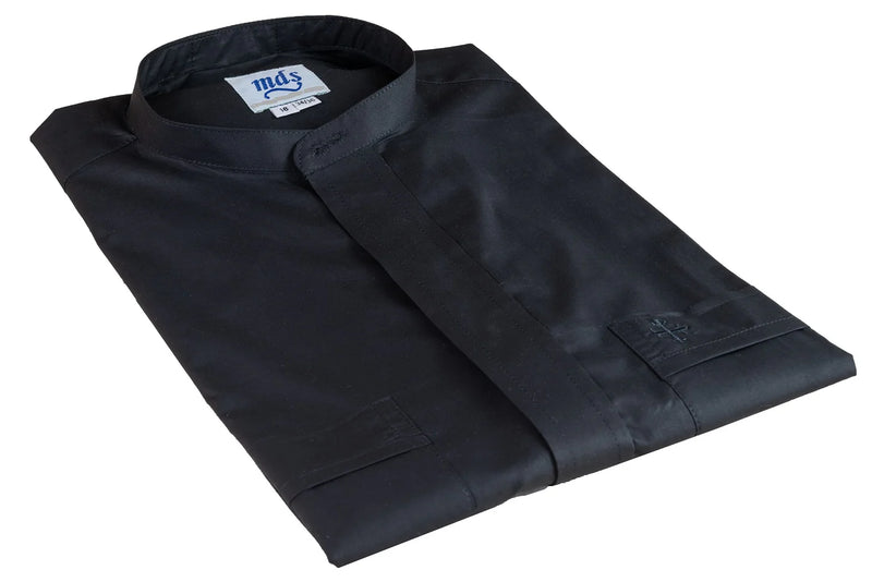 8000 Long Sleeve Black NB Clergy Shirt  – Premium Clerical Apparel for Comfort & Style