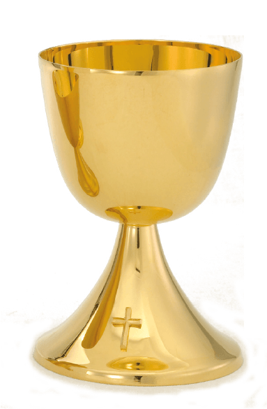 15 oz Gold-Plated Communion Cup with Cross Base
