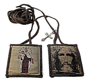 803 Holy Face Scapular with Our Lady of Mt. Carmel at the Back by MDS