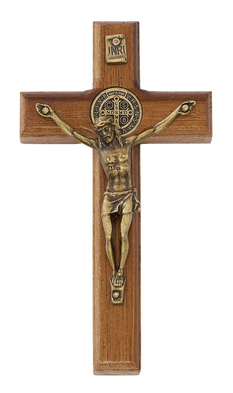 4.75-Inch Brazilian Walnut St. Benedict Crucifix